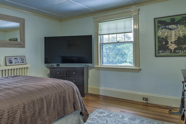 45 School St, Keene, NH 03431 - bedroom with wood finished floors and ornamental molding