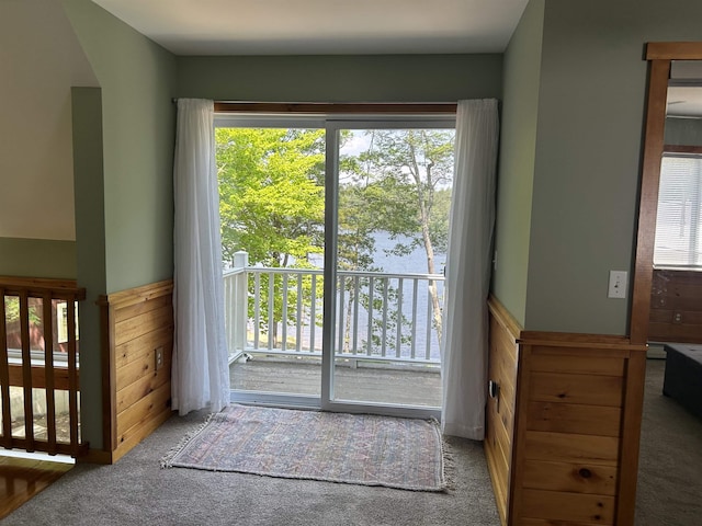 26 Island Dr, Madison, NH 03849 - doorway featuring carpet floors