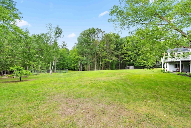 9 Hubbard Rd, Amherst, NH 03031 - view of grassy yard featuring a forest view