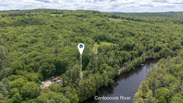 53 Broad Cove Dr, Concord, NH 03303 - aerial view of property's location with a forest and a nearby body of water