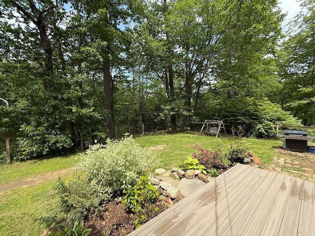 53 Broad Cove Dr, Concord, NH 03303 - view of green lawn featuring a wooden deck