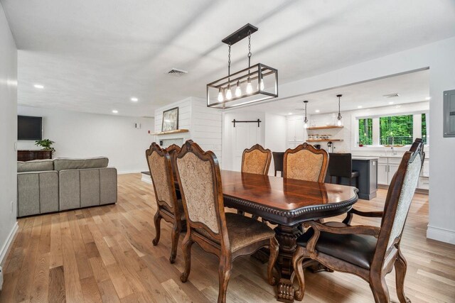 10 Lawrence Ln, Hollis, NH 03049 - dining area featuring light wood-style flooring and recessed lighting