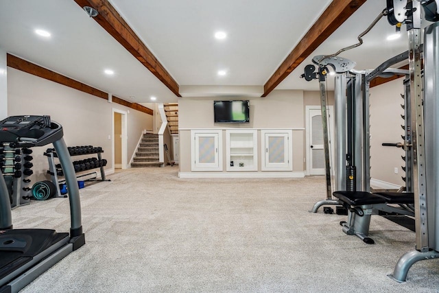 10 Lawrence Ln, Hollis, NH 03049 - exercise room with carpet and recessed lighting