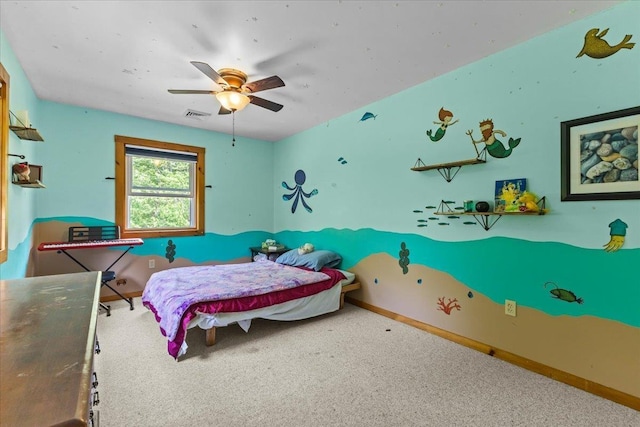 429 Polhemus Rd, Cambridge, VT 05464 - carpeted bedroom featuring baseboards and a ceiling fan
