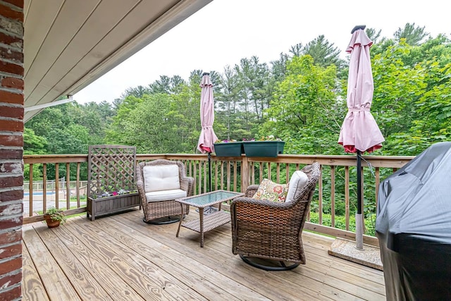 28 New Searles Rd, Nashua, NH 03062 - deck with a grill and a pool