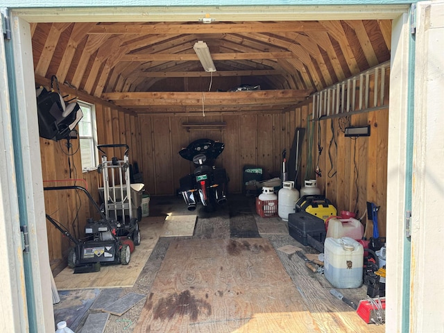 276 Minister Brook Rd, Worcester, VT 05682 - storage room featuring a garage