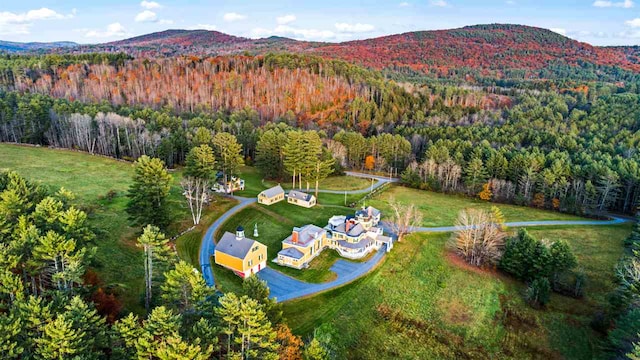 2 Croydon Brook Rd, Newport, NH 03773 - aerial view of property's location with a forest and a mountain backdrop