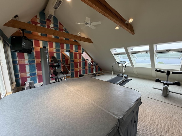 572 Stagecoach Rd, Fayston, VT 05673 - playroom with carpet floors and ceiling fan