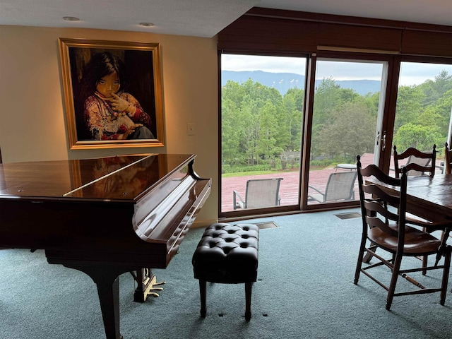 572 Stagecoach Rd, Fayston, VT 05673 - sitting room featuring carpet flooring and a view of trees
