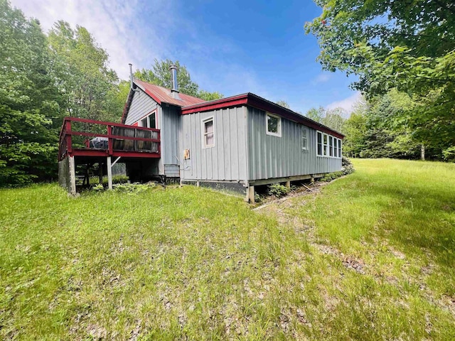 1533 Morey Rd, Sutton, VT 05867 - view of home's exterior featuring a deck and board and batten siding