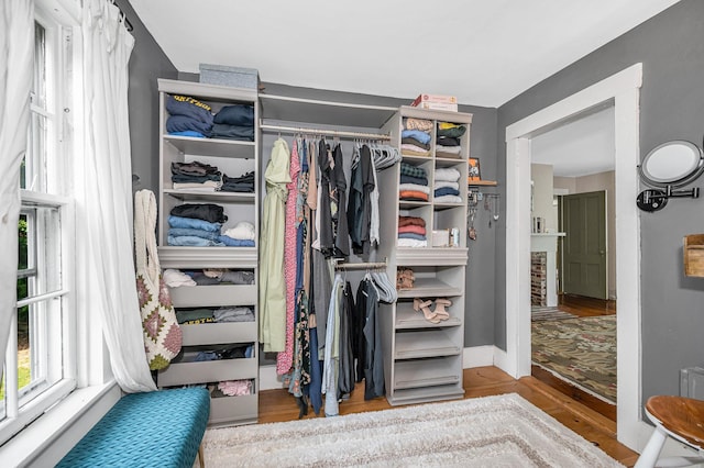 8 Main St, Brookline, NH 03033 - walk in closet featuring wood finished floors