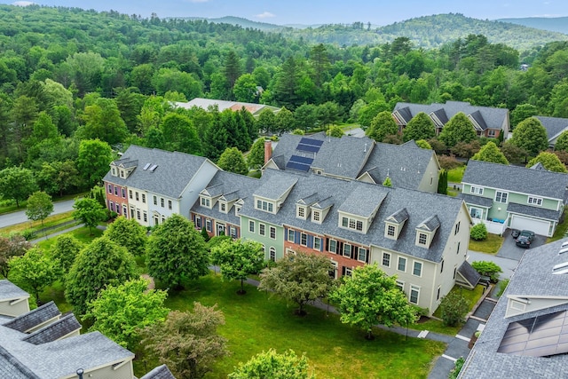 7 Shadow Brook Dr, Hanover, NH 03755 - aerial view of residential area featuring a forest and mountains