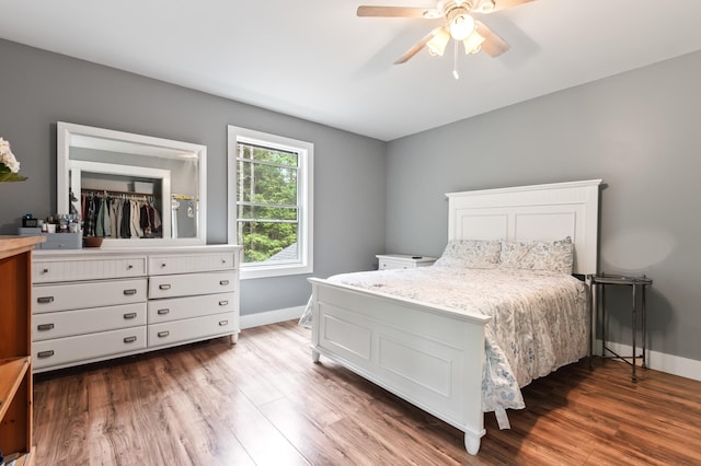 6 Rainbow Dr, Ossipee, NH 03864 - bedroom with wood finished floors and ceiling fan