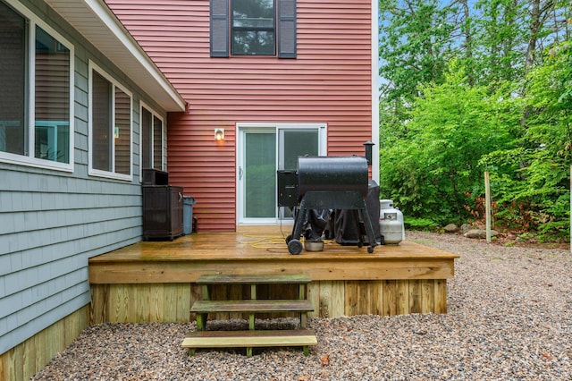 6 Rainbow Dr, Ossipee, NH 03864 - wooden deck featuring grilling area