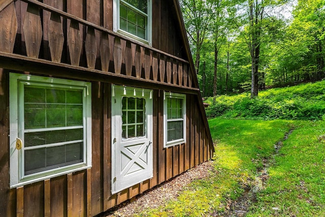 7271 Windham Hill Rd, Windham, VT 05359 - view of home's exterior with board and batten siding and a yard