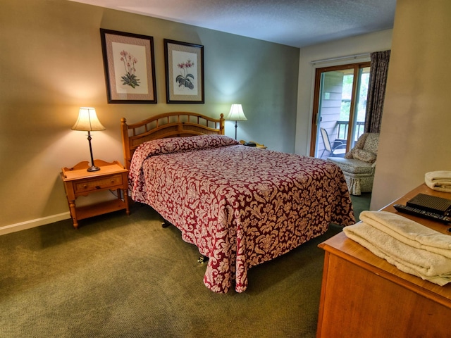 164 Deer Park Dr Unit 173A, Woodstock, NH 03262 - carpeted bedroom featuring access to outside and baseboards