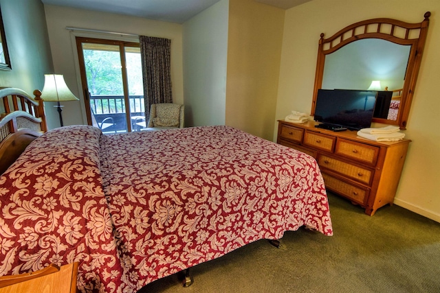 164 Deer Park Dr Unit 173A, Woodstock, NH 03262 - bedroom featuring access to exterior and carpet floors