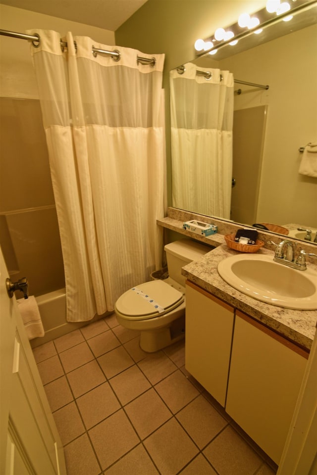 164 Deer Park Dr Unit 173A, Woodstock, NH 03262 - full bathroom with tile patterned floors, vanity, and shower / bath combination with curtain