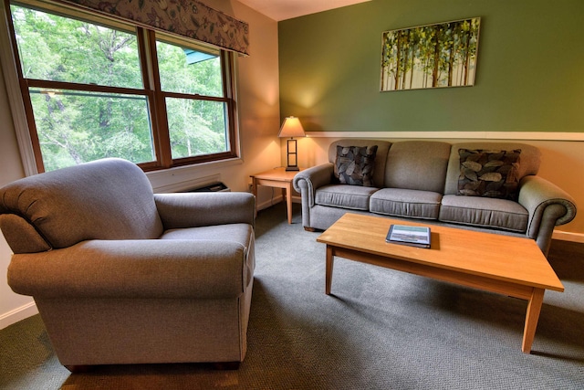 164 Deer Park Dr Unit 173A, Woodstock, NH 03262 - carpeted living room featuring baseboards