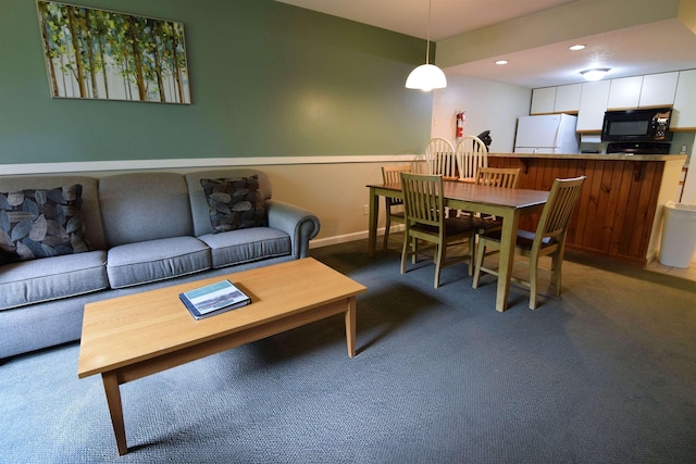 164 Deer Park Dr Unit 173A, Woodstock, NH 03262 - living room featuring carpet flooring and recessed lighting