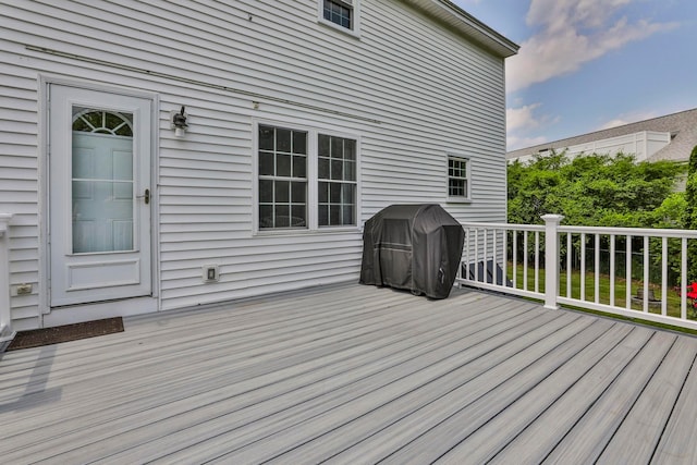9 Mountain Rd, Goffstown, NH 03045 - wooden terrace with grilling area