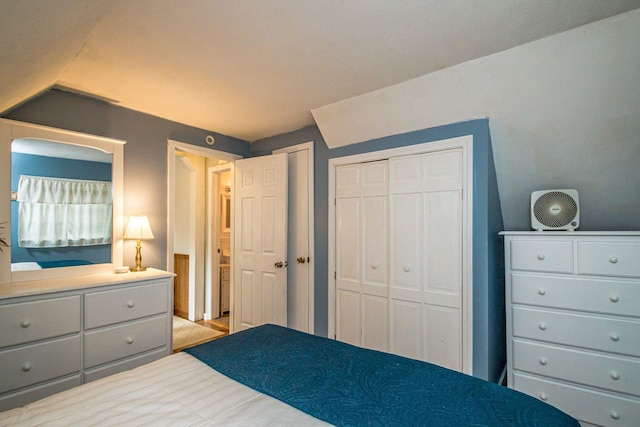 435 Rolling Ridge Rd, Bartlett, NH 03812 - bedroom featuring a closet and vaulted ceiling