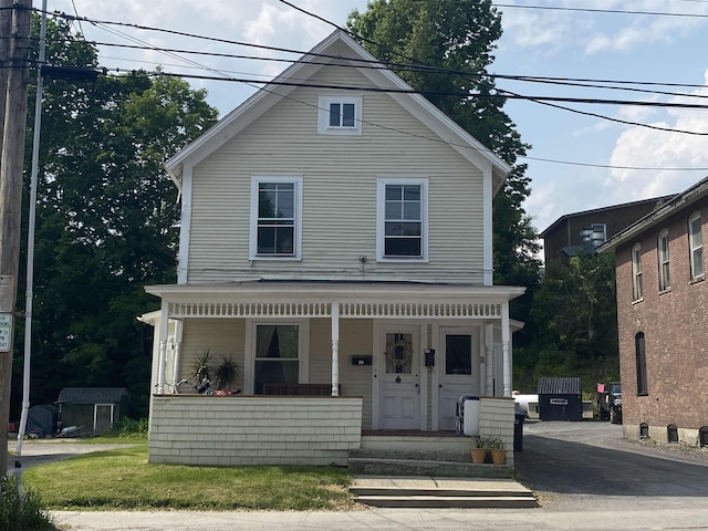 7-9 Elm St, Waterbury, VT 05676 - view of front of house with covered porch