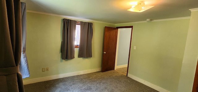 7-9 Elm St, Waterbury, VT 05676 - carpeted empty room featuring ornamental molding and a smoke detector
