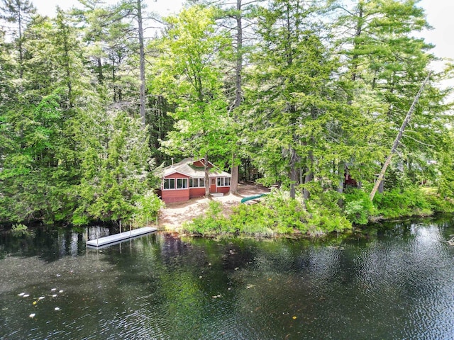 28 Brook Ln, Conway, NH 03818 - water view featuring a boat dock