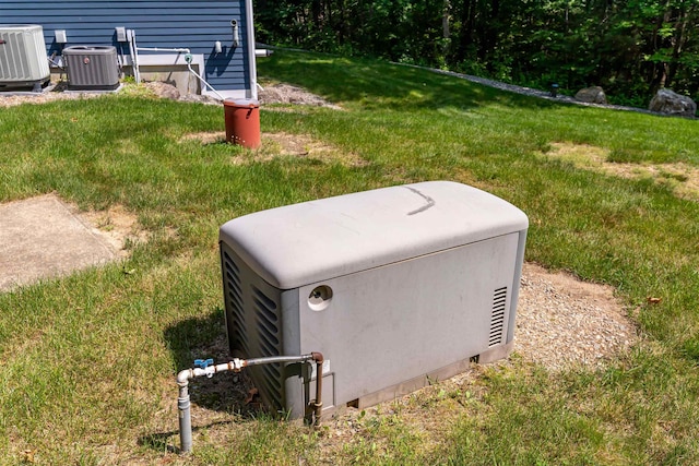 48 Cider Mill Rd, Bedford, NH 03110 - exterior view of a central AC unit and a power unit
