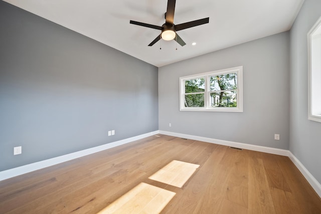 13 Raven St, Nashua, NH 03060 - spare room with light wood-style floors, a ceiling fan, and recessed lighting