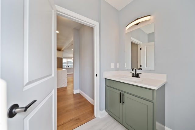 13 Raven St, Nashua, NH 03060 - bathroom featuring vanity and wood finished floors