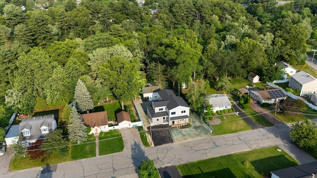 13 Raven St, Nashua, NH 03060 - aerial perspective of suburban area with a forest