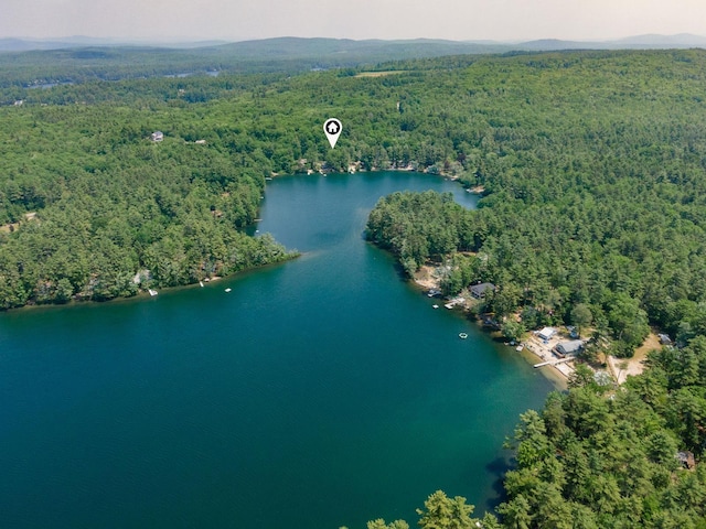 11 Dearborn Rd, Wakefield, NH 03830 - aerial overview of property's location featuring a forest and a nearby body of water