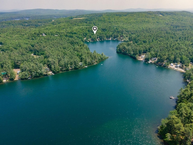 11 Dearborn Rd, Wakefield, NH 03830 - aerial overview of property's location featuring a heavily wooded area and a large body of water
