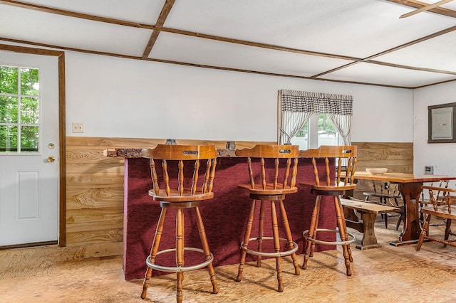 11 Dearborn Rd, Wakefield, NH 03830 - indoor dry bar featuring wainscoting