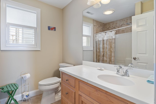 5 Fellows Ave, Hampton, NH 03842 - bathroom with vanity, tile patterned floors, and a shower with shower curtain