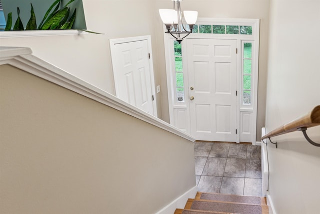 8 Willow Spring Ln, Hanover, NH 03755 - entrance foyer featuring a chandelier and tile patterned flooring
