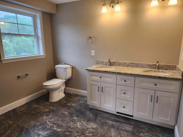 22 John Hardie Way, Chichester, NH 03234 - bathroom featuring double vanity and stone finish flooring