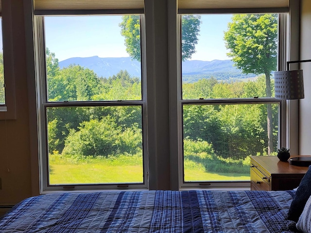 201 Lower Judson Ln, Stowe, VT 05672 - bedroom with a mountain view