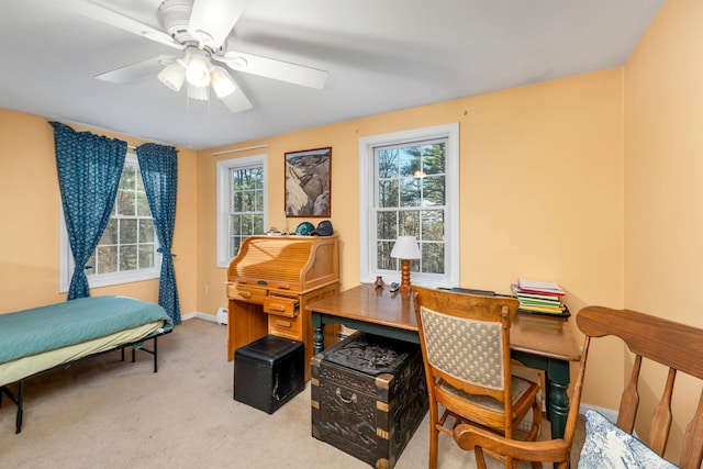4 June Bug Ln, Wolfeboro, NH 03894 - carpeted office space featuring baseboards and a ceiling fan