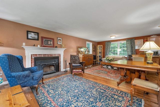 4 June Bug Ln, Wolfeboro, NH 03894 - living room with wood finished floors and a fireplace