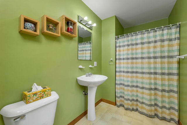 481 New Orchard Rd, Epsom, NH 03234 - bathroom with a shower with curtain and tile patterned flooring