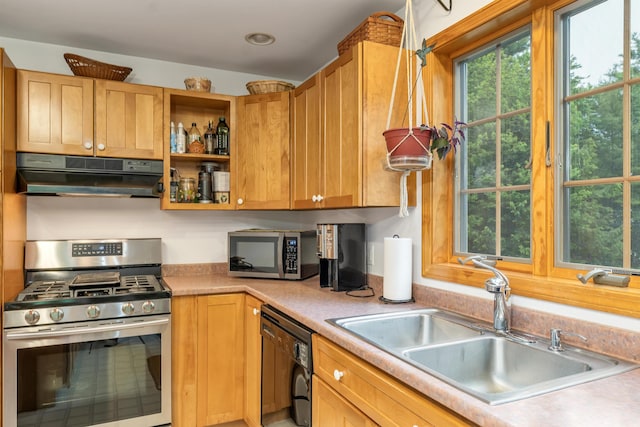 481 New Orchard Rd, Epsom, NH 03234 - kitchen with appliances with stainless steel finishes, under cabinet range hood, and light countertops