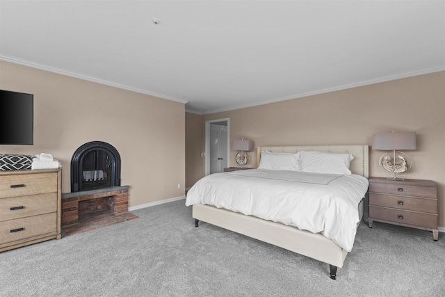 214 Upper Hollow Rd, Stowe, VT 05672 - carpeted bedroom with ornamental molding and baseboards