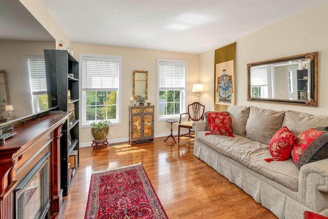148 Deer Meadow Rd, Pittsfield, NH 03263 - living room featuring wood finished floors and baseboards