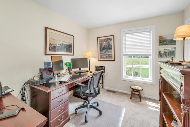148 Deer Meadow Rd, Pittsfield, NH 03263 - home office featuring light colored carpet and baseboards