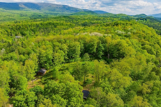 417 Maple Hill Rd, Arlington, VT 05250 - aerial view of a heavily wooded area and a mountain backdrop