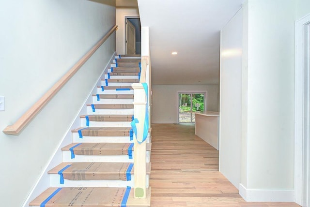21 Speare Rd Unit B, Hudson, NH 03051 - stairway with wood finished floors and recessed lighting