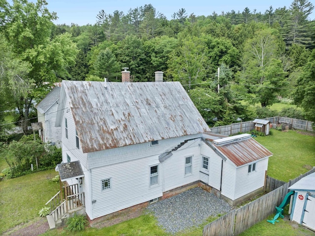 11 Dudley St, Randolph, VT 05660 - aerial view of property and surrounding area featuring a forest
